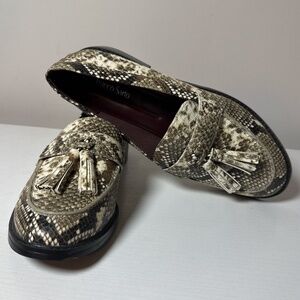 Franco sarto tassel snakeskin loafers